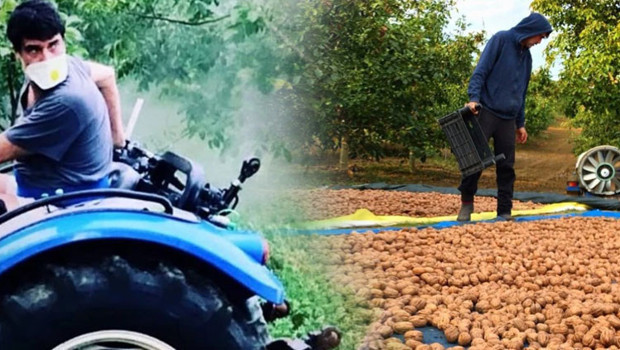 35 bin m2lik arsaya çiftlik kurmuştu... Ünlü oyuncu için hasat zamanı