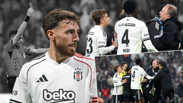 Beşiktaş-Fenerbahçe derbisinde 1 dakikada 2 kırmızı kart: Sergen Yalçın su şişesini tekmeledi, tribüne gönderildi!
