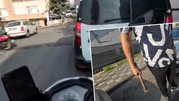 Trafikte tartışma kavgaya dönüştü! Aracından inerek keserle saldırdı: 'Kafanı gözünü kıracağım'
