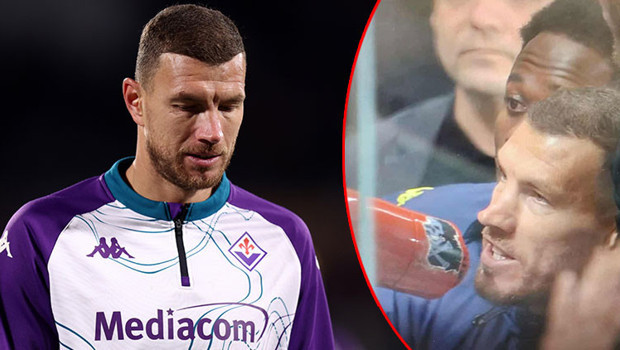 Fiorentina'da taraftarın sabrı taştı: Edin Dzeko, megafonla seslendi!