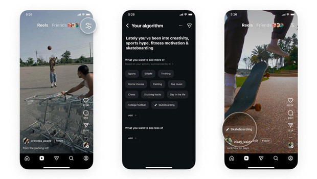 Instagram öneri algoritmasını özelleştirmenize izin verecek
