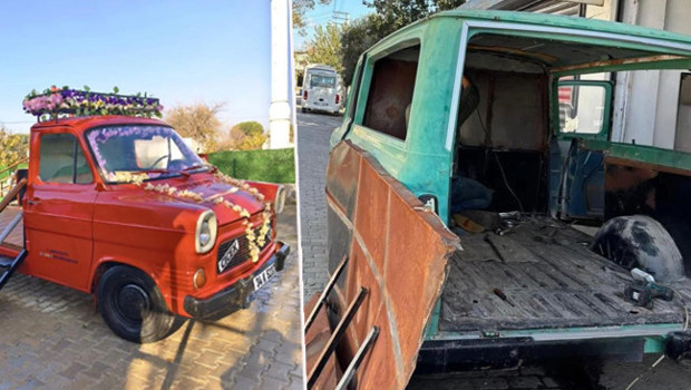 Yeşilçam'ın unutulmaz filmlerinden hafızalara kazınmıştı! 'Çiçek Abbas' minibüsü yeniden hayat buldu!