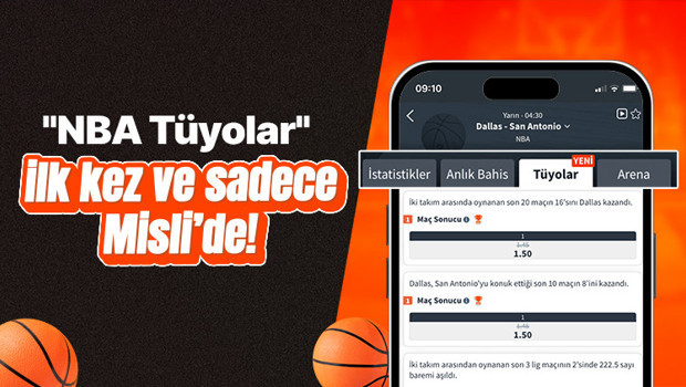Misli üyeleri “NBA Tüyolar” ile kazanmaya bir adım daha yakın... Maçlara özel "Tüyolar" ilk kez ve sadece Misli'de!…