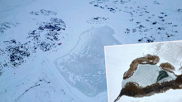 Kar yağışının ardından dondu! 'Kesin korunacak hassas alan' olarak tescillenmişti