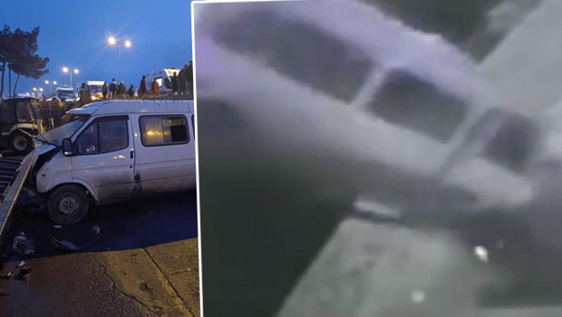 Sinop'ta servis minibüsü ile otomobil çarpıştı: Ölü ve yaralılar var! Kaza anı kamerada