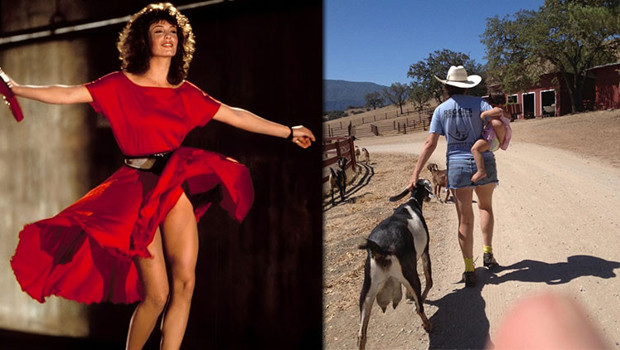 ‘Kırmızılı kadın’ meşhur elbisesini çıkarıp çiftliğe yerleşti… Bir yanında torunu bir yanında keçileri, mutlu mesut yaşıyor