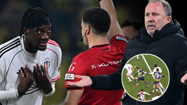 Fenerbahçe-Beşiktaş derbisinde penaltı kararı: Sergen Yalçın'dan tepki!