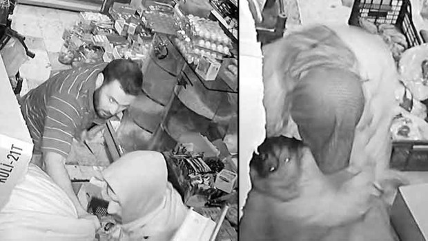 Markete sığınan kızı darbedip bıçakladı