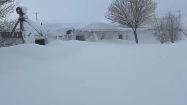 :Kar kalınlığı yer yer 4 metreyi aştı! Manzarayı görünce gözlerine inanamadı: 'Kulübelerimiz ve araçlarımız kar altında kaldı! Köpekleri kurtardık'
