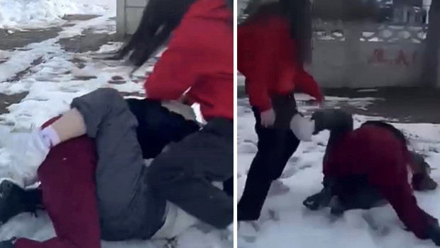 Okul çıkışında kız çocuklarına akranı olan kızlardan dayak