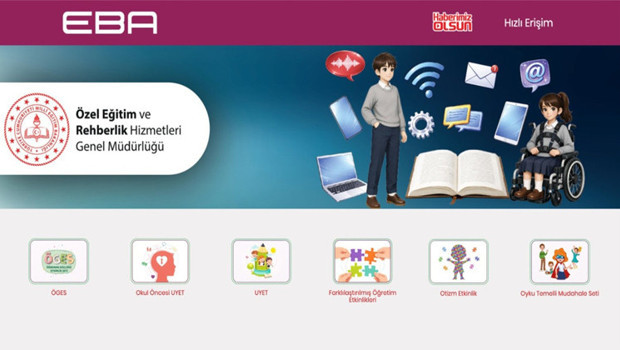 Özel Eğitim Materyal Platformu EBA'da