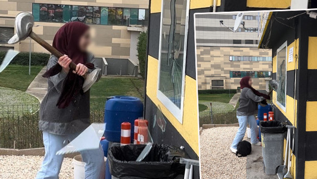 Taksiye alınmayınca ortalığı birbirine katmıştı: Yeni görüntüleri çıktı! 'Başımıza gelen olay, pişmiş tavuğun başına gelmez'