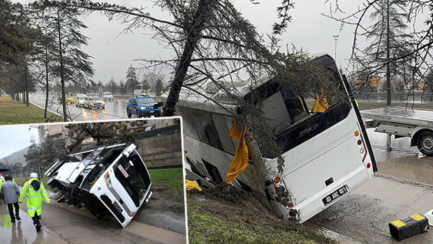 Isparta'da cezaevi ring aracı devrildi: 3 askeri personel yaralandı