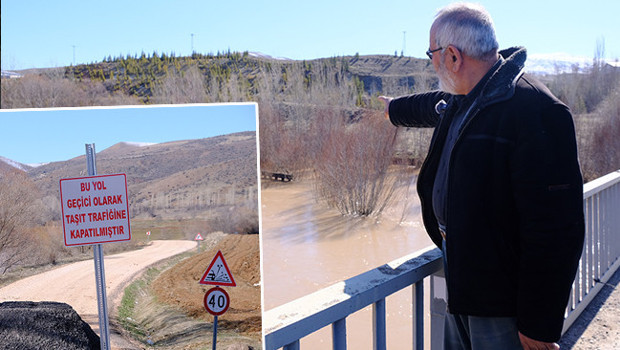 Karların erimesiyle nehir taştı: 'İlk defa böyle oldu, bu halini görmeye geldim'