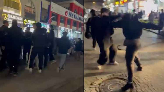 İftar sonrası iki grup arasında kavga! Yumrukların havada uçuştuğu kavga kamerada