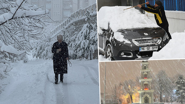 Lapa lapa kar yağışı başladı: Kara teslim oldular, her yer beyaz örtüyle kaplandı! 'Zorunlu olmadıkça dışarı çıkmayın'
