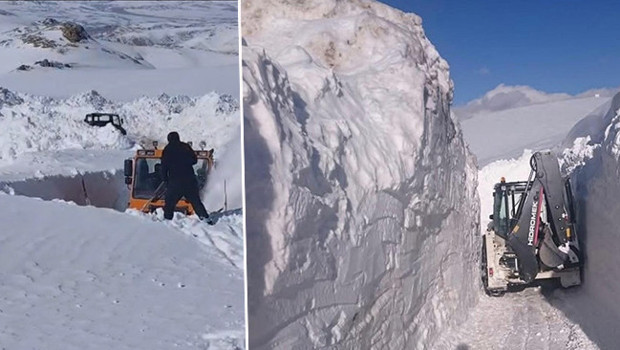 Van'daki Askeri Üslerde Karla Mücadele: 4 Metreyi Geçti!