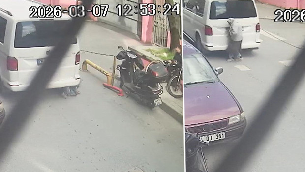 Fatih'te yaya geçinden geçerken minibüsün altında kaldı: O anlar kamerada