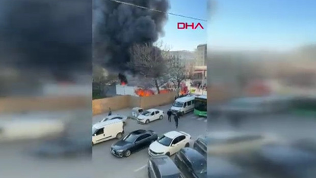 Arnavutköy'de iftar çadırında yangın