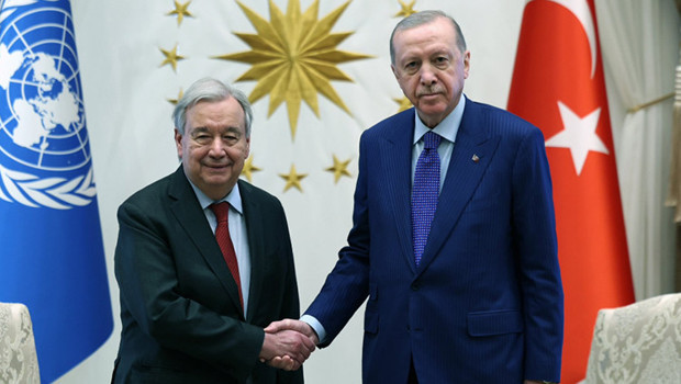 Cumhurbaşkanı Erdoğan, Beştepe'de Guterres ile görüştü