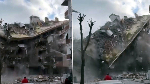 Avcılar’da 5 katlı bina yıkım sırasında çöktü: O anlar kamerada