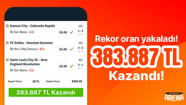 Misli Üyesi, MLS Kuponuyla Şaşırtan 383.887 TL Kazandı!