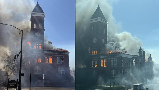 Georgia'daki Tarihi Adliye Binası Yangınla Kayıplara Karıştı!