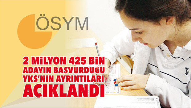 2 milyon 425 bin adayın başvurduğu YKS'nin ayrıntıları açıklandı