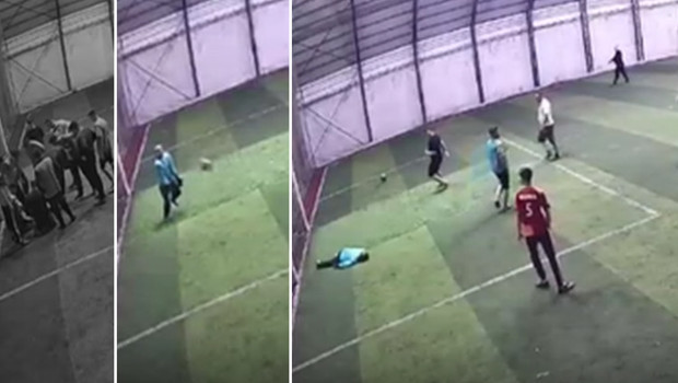 Halı Saha Maçında Şok! Topun Darbesiyle Kalbi Durdu mu?