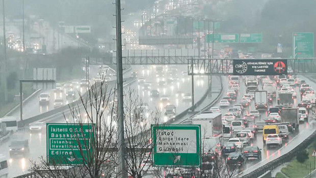 İstanbul'da trafik yoğunluğu