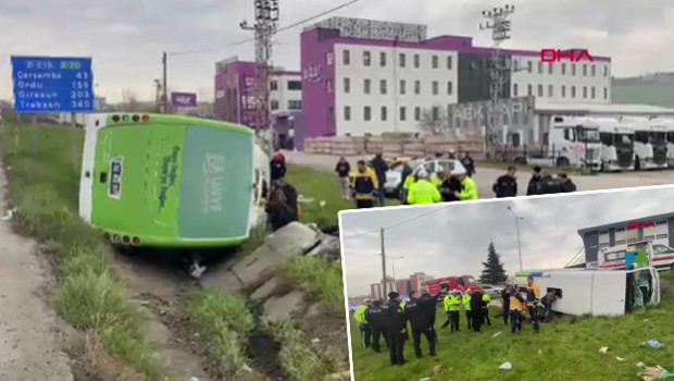 Samsun'daki Otobüs Devrildi, 11 Kişi Yaralandı! Neden Bu Kaza Oldu?