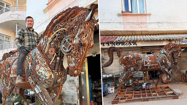 2.5 ton ağırlığında yapıldı: 3 ayda tamamlandı! Büyük İskender'in adını taşıyan ilçede sergilenecek