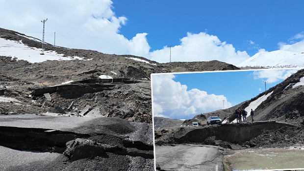 Bingöl’de sağanak sonrası köy yolu çöktü: Yol araç trafiğine kapandı