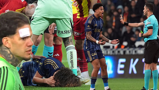 Fenerbahçe'den Kayseri'de kırmızı kart tepkisi! Ederson'un kaşı açıldı...