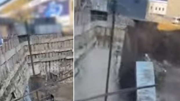 Kadıköy'de istinat duvarı çöktü