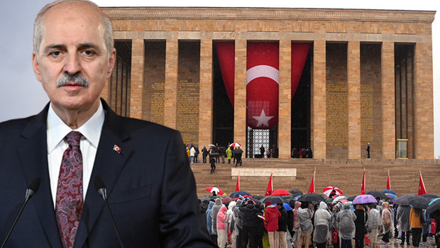 TBMM Başkanı Kurtulmuş ve beraberindeki heyet Anıtkabir'de