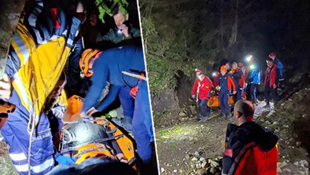 Dengesini kaybeden genç, 30 metrelik uçuruma düştü, film gibi operasyonla kurtarıldı