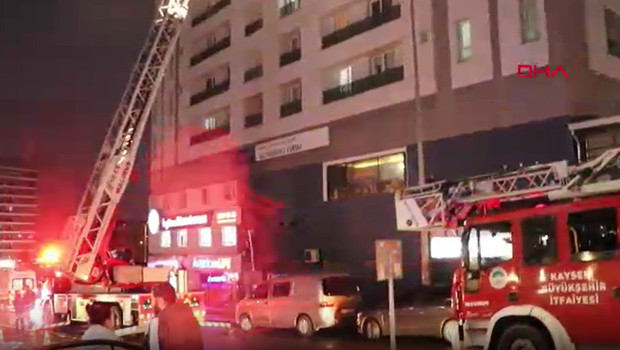 Kayseri'de kız öğrenci yurdunda yangın büyümeden söndürüldü