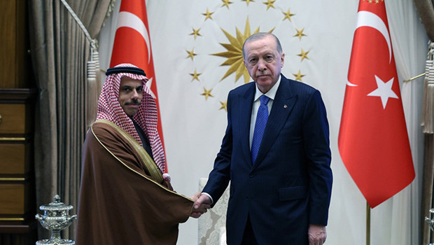 Cumhurbaşkanı Erdoğan, Faysal bin Ferhan'ı kabul etti