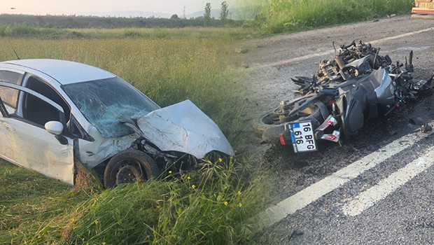 Bursa'da Feci Kaza: Otomobil Tarlaya Uçtu, Motosiklet Devrildi mi?
