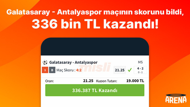 Galatasaray - Antalyaspor Maçının Skorunu Bilen Şanslı: 336 Bin TL Kazandı!