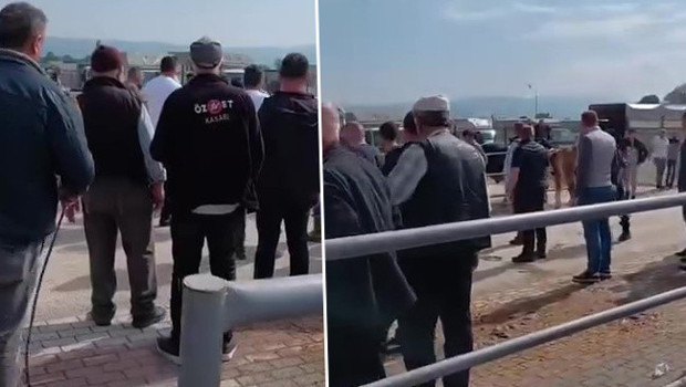 Kurban pazarında ortalık karıştı: Jandarma havaya ateş açtı