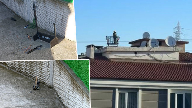 İnsansız hava aracı sokak ortasına düştü: Evlerde hasar oluştu