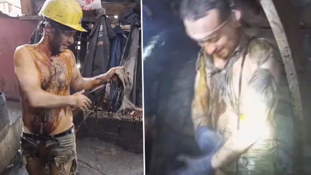 20 yıllık madenciye emeklilik şakası: Arkadaşları üzerine yağ döktü