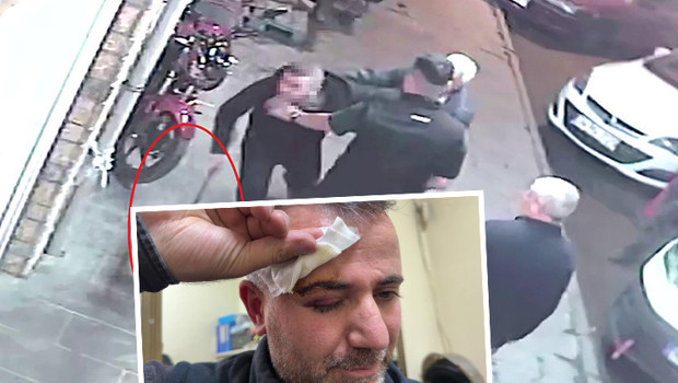 Yıkanıp tahriş olduğunu iddia ettiler: Fırıncıya saldırı kamerada