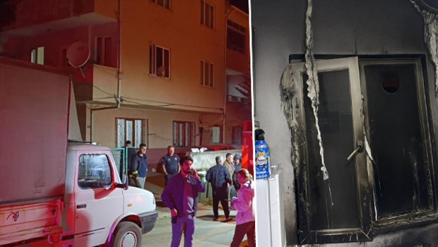 Eski eşinin evini molotofkokteyli attı