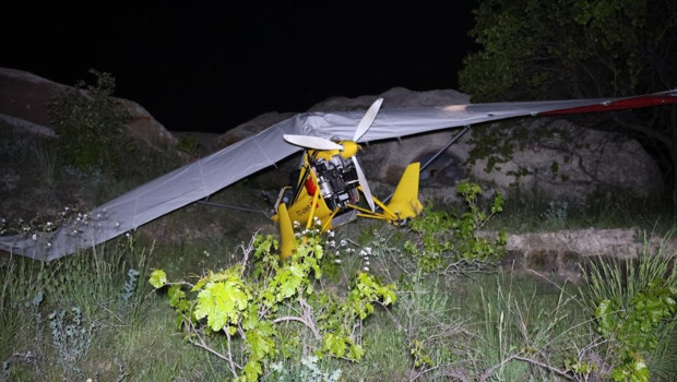 Kapadokya’da microlight hava aracı zorunlu iniş yaptı: 2 yaralı