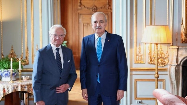 TBMM Başkanı Kurtulmuş, İsveç Kralı Gustaf ile görüştü