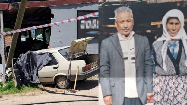 Feci kaza… Duvara çarpan otomobildeki yaşlı çift öldü