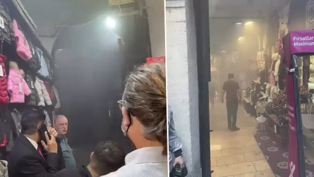 Kapalıçarşı'da trafoda yangın